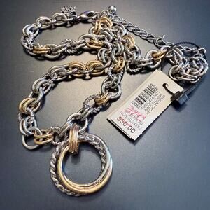 WHBM Mixed Metal Rope Chain Necklace NWT